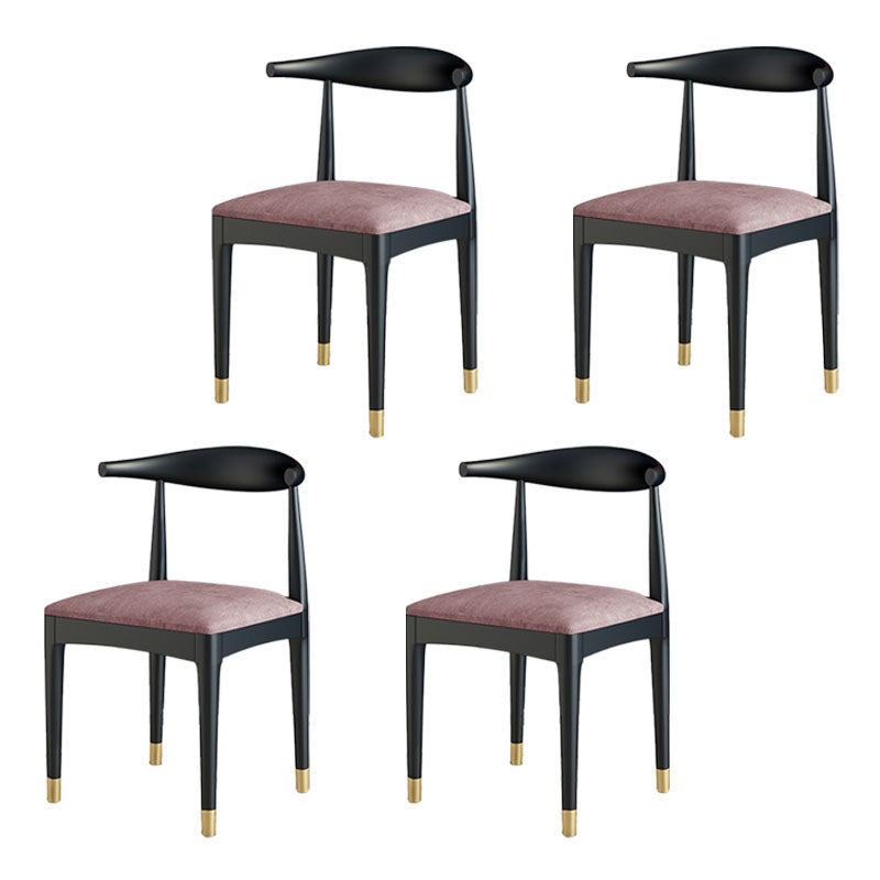 Industrial Style Open Back Side Chair Upholstered Side Chairs for Home Purple 4 Piece Set Clearhalo 'Dining Chairs' 'Dining Tables & Seating' 'dining_chair' 'furn' 'furn_dining_chair' 'Furniture' 'furniture_dining_chair' 'Kitchen & Dining Furniture' 4864102