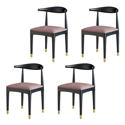 Industrial Style Open Back Side Chair Upholstered Side Chairs for Home Purple 4 Piece Set Clearhalo 'Dining Chairs' 'Dining Tables & Seating' 'dining_chair' 'furn' 'furn_dining_chair' 'Furniture' 'furniture_dining_chair' 'Kitchen & Dining Furniture' 4864102