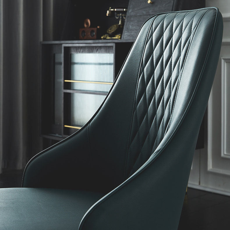 Modern Dining Parsons Chair Armless Chair with Metal Legs for Kitchen Clearhalo 'Dining Chairs' 'Dining Tables & Seating' 'dining_chair' 'furn' 'furn_dining_chair' 'Furniture' 'furniture_dining_chair' 'Kitchen & Dining Furniture' 4864123