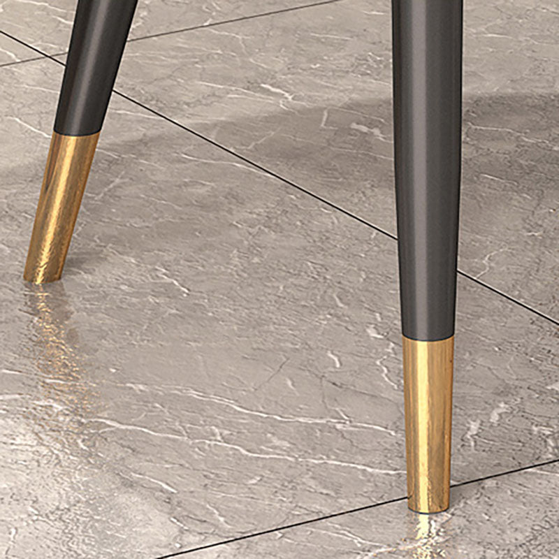 Scandinavian Style Arm Solid Back Dining Side Chair PU Leather Dining Chairs Clearhalo 'Dining Chairs' 'Dining Tables & Seating' 'dining_chair' 'furn' 'furn_dining_chair' 'Furniture' 'furniture_dining_chair' 'Kitchen & Dining Furniture' 4864143