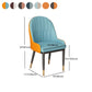 Scandinavian Style Arm Solid Back Dining Side Chair PU Leather Dining Chairs Clearhalo 'Dining Chairs' 'Dining Tables & Seating' 'dining_chair' 'furn' 'furn_dining_chair' 'Furniture' 'furniture_dining_chair' 'Kitchen & Dining Furniture' 4864150