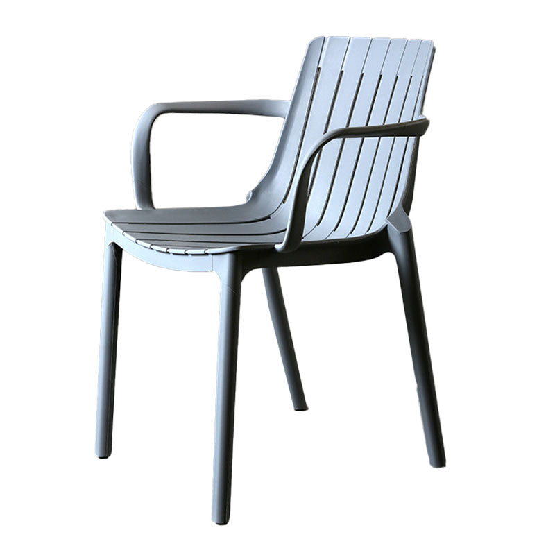 Contemporary Style Stackable Chairs Dining Arm Chairs with Plastic Legs Clearhalo 'Dining Chairs' 'Dining Tables & Seating' 'dining_chair' 'furn' 'furn_dining_chair' 'Furniture' 'furniture_dining_chair' 'Kitchen & Dining Furniture' 4864160