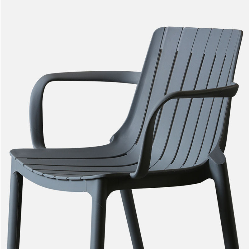 Contemporary Style Stackable Chairs Dining Arm Chairs with Plastic Legs Clearhalo 'Dining Chairs' 'Dining Tables & Seating' 'dining_chair' 'furn' 'furn_dining_chair' 'Furniture' 'furniture_dining_chair' 'Kitchen & Dining Furniture' 4864162