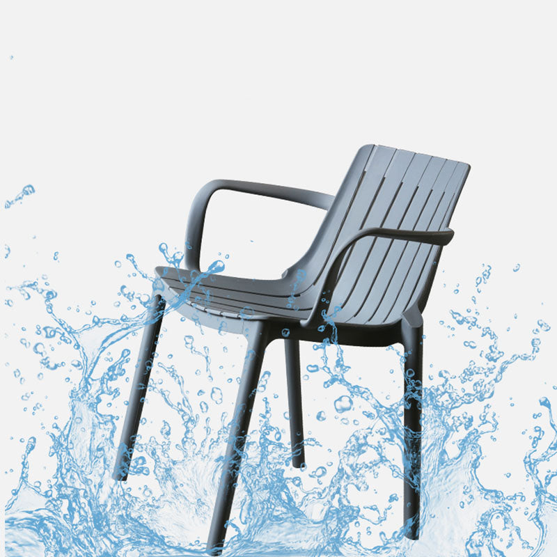 Contemporary Style Stackable Chairs Dining Arm Chairs with Plastic Legs Clearhalo 'Dining Chairs' 'Dining Tables & Seating' 'dining_chair' 'furn' 'furn_dining_chair' 'Furniture' 'furniture_dining_chair' 'Kitchen & Dining Furniture' 4864168