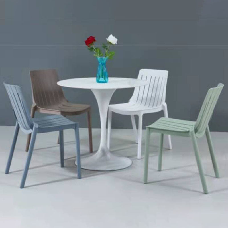 Contemporary Style Stackable Chairs Dining Arm Chairs with Plastic Legs Clearhalo 'Dining Chairs' 'Dining Tables & Seating' 'dining_chair' 'furn' 'furn_dining_chair' 'Furniture' 'furniture_dining_chair' 'Kitchen & Dining Furniture' 4864171