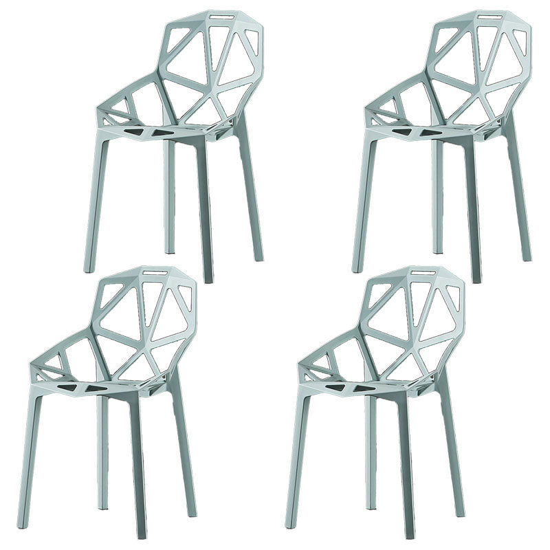Contemporary Style Stackable Chairs Dining Plastic Arm Chairs for Kitchen Light Green 4 Piece Set Clearhalo 'Dining Chairs' 'Dining Tables & Seating' 'dining_chair' 'furn' 'furn_dining_chair' 'Furniture' 'furniture_dining_chair' 'Kitchen & Dining Furniture' 4864177