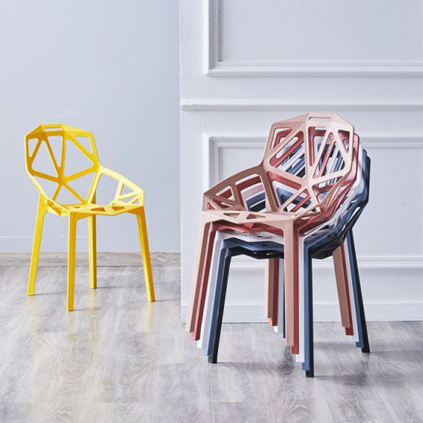 Contemporary Style Stackable Chairs Dining Plastic Arm Chairs for Kitchen Clearhalo 'Dining Chairs' 'Dining Tables & Seating' 'dining_chair' 'furn' 'furn_dining_chair' 'Furniture' 'furniture_dining_chair' 'Kitchen & Dining Furniture' 4864178