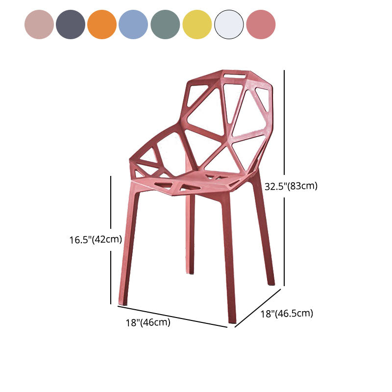 Contemporary Style Stackable Chairs Dining Plastic Arm Chairs for Kitchen Clearhalo 'Dining Chairs' 'Dining Tables & Seating' 'dining_chair' 'furn' 'furn_dining_chair' 'Furniture' 'furniture_dining_chair' 'Kitchen & Dining Furniture' 4864195