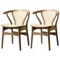 Traditional Style Chairs Dining Wooden Armless Chairs for Kitchen Walnut 2 Piece Set Clearhalo 'Dining Chairs' 'Dining Tables & Seating' 'dining_chair' 'furn' 'furn_dining_chair' 'Furniture' 'furniture_dining_chair' 'Kitchen & Dining Furniture' 4864197
