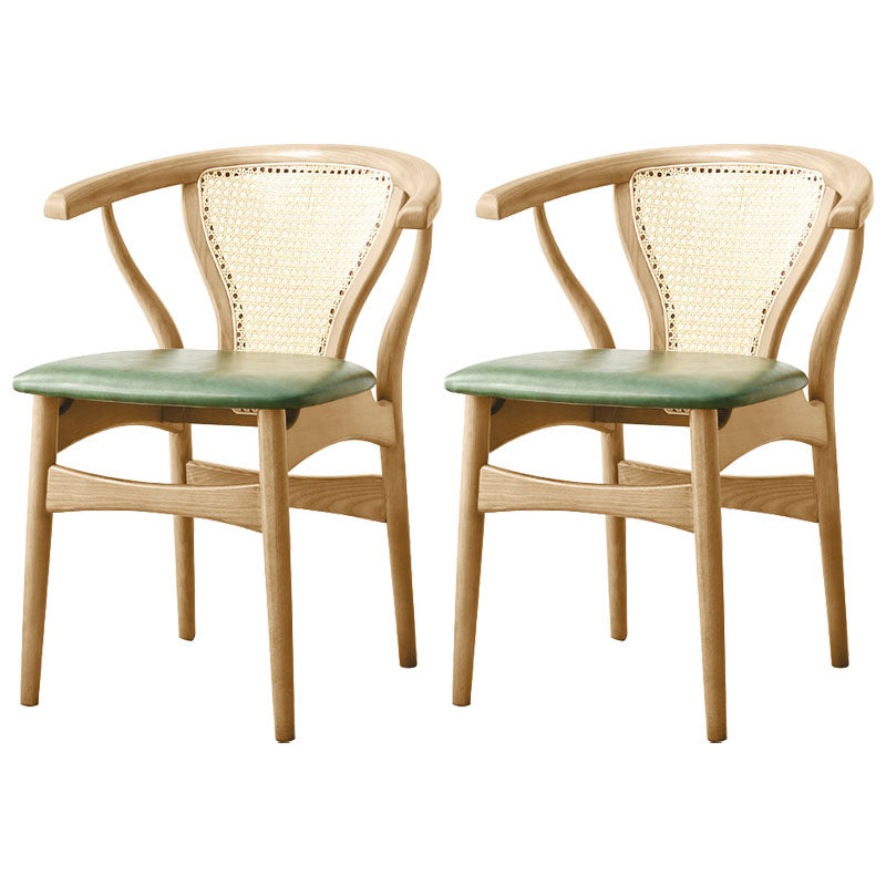 Traditional Style Chairs Dining Wooden Armless Chairs for Kitchen Natural 2 Piece Set Clearhalo 'Dining Chairs' 'Dining Tables & Seating' 'dining_chair' 'furn' 'furn_dining_chair' 'Furniture' 'furniture_dining_chair' 'Kitchen & Dining Furniture' 4864198