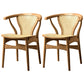 Traditional Style Chairs Dining Wooden Armless Chairs for Kitchen Brown 2 Piece Set Clearhalo 'Dining Chairs' 'Dining Tables & Seating' 'dining_chair' 'furn' 'furn_dining_chair' 'Furniture' 'furniture_dining_chair' 'Kitchen & Dining Furniture' 4864204