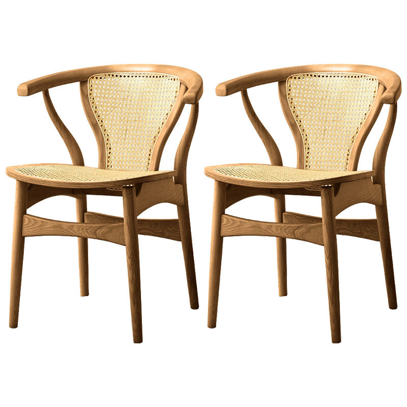 Traditional Style Chairs Dining Wooden Armless Chairs for Kitchen Brown 2 Piece Set Clearhalo 'Dining Chairs' 'Dining Tables & Seating' 'dining_chair' 'furn' 'furn_dining_chair' 'Furniture' 'furniture_dining_chair' 'Kitchen & Dining Furniture' 4864204
