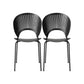Industrial Style Wood Dining Side Chair Open Back Dining Side Chair Black 2 Piece Set Black Clearhalo 'Dining Chairs' 'Dining Tables & Seating' 'dining_chair' 'furn' 'furn_dining_chair' 'Furniture' 'furniture_dining_chair' 'Kitchen & Dining Furniture' 4864219