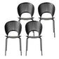 Industrial Style Wood Dining Side Chair Open Back Dining Side Chair Black 4 Piece Set Black Clearhalo 'Dining Chairs' 'Dining Tables & Seating' 'dining_chair' 'furn' 'furn_dining_chair' 'Furniture' 'furniture_dining_chair' 'Kitchen & Dining Furniture' 4864220