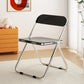 Industrial Style Folding Side Chair for Home Plastic Dining Armless Chair Black 1 Piece Clearhalo 'Dining Chairs' 'Dining Tables & Seating' 'dining_chair' 'furn' 'furn_dining_chair' 'Furniture' 'furniture_dining_chair' 'Kitchen & Dining Furniture' 4864239