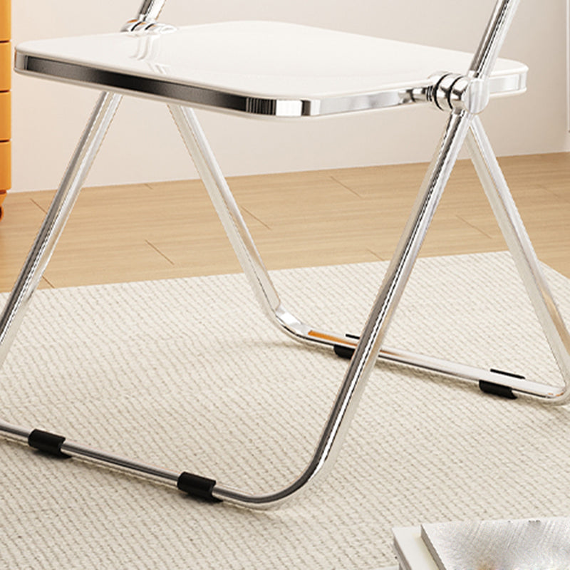 Industrial Style Folding Side Chair for Home Plastic Dining Armless Chair Clearhalo 'Dining Chairs' 'Dining Tables & Seating' 'dining_chair' 'furn' 'furn_dining_chair' 'Furniture' 'furniture_dining_chair' 'Kitchen & Dining Furniture' 4864253