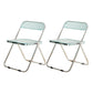 Industrial Style Folding Side Chair for Home Plastic Dining Armless Chair Blue 2 Piece Set Clearhalo 'Dining Chairs' 'Dining Tables & Seating' 'dining_chair' 'furn' 'furn_dining_chair' 'Furniture' 'furniture_dining_chair' 'Kitchen & Dining Furniture' 4864257