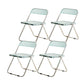 Industrial Style Folding Side Chair for Home Plastic Dining Armless Chair Blue 4 Piece Set Clearhalo 'Dining Chairs' 'Dining Tables & Seating' 'dining_chair' 'furn' 'furn_dining_chair' 'Furniture' 'furniture_dining_chair' 'Kitchen & Dining Furniture' 4864258