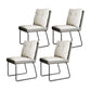 Minimalist Style Leather Dining Chairs Armless Solid Back Chair for Home Off-White 4 Piece Set Clearhalo 'Dining Chairs' 'Dining Tables & Seating' 'dining_chair' 'furn' 'furn_dining_chair' 'Furniture' 'furniture_dining_chair' 'Kitchen & Dining Furniture' 4864278