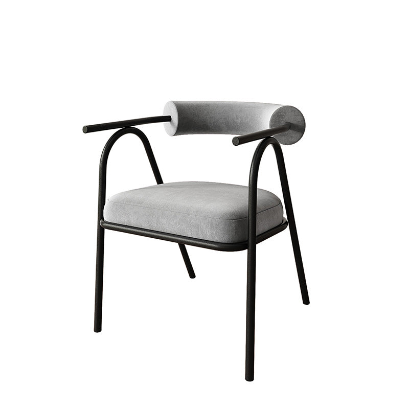 Modern 1/5 Pieces Dining Set Round Stone Dining Table for Dining Room 1 Grey Chair Clearhalo 'Dining Room Sets' 'Dining Tables & Seating' 'dining_room_set' 'furn' 'furn_dining_room_set' 'Furniture' 'furniture_dining_room_set' 'Kitchen & Dining Furniture' 4864317