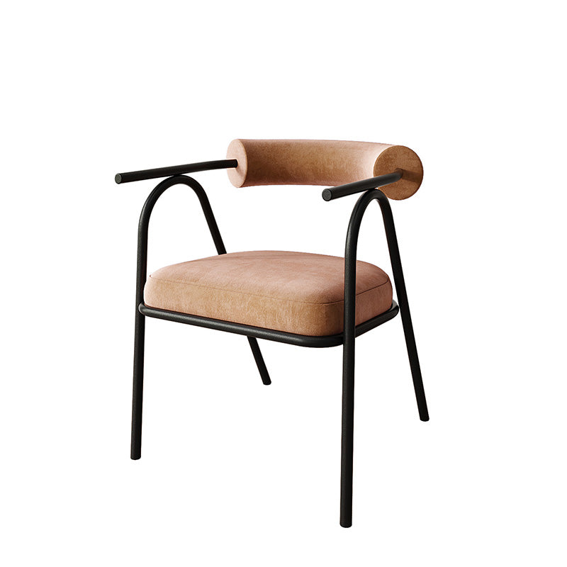 Modern 1/5 Pieces Dining Set Round Stone Dining Table for Dining Room 1 Brown Chair Clearhalo 'Dining Room Sets' 'Dining Tables & Seating' 'dining_room_set' 'furn' 'furn_dining_room_set' 'Furniture' 'furniture_dining_room_set' 'Kitchen & Dining Furniture' 4864318