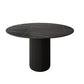 Modern 1/5 Pieces Dining Set Round Stone Dining Table for Dining Room Black 51"L x 51"W Clearhalo 'Dining Room Sets' 'Dining Tables & Seating' 'dining_room_set' 'furn' 'furn_dining_room_set' 'Furniture' 'furniture_dining_room_set' 'Kitchen & Dining Furniture' 4864322