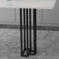 Industrial Black Steel Bar Dining Table White Stone Top Rectangle Indoor Bistro Table Clearhalo 'Bar Furniture' 'Bar Tables' 'bar_tables' 'furn' 'furn_bar_tables' 'Furniture' 'furniture_bar_tables' 'Kitchen & Dining Furniture' 4864367