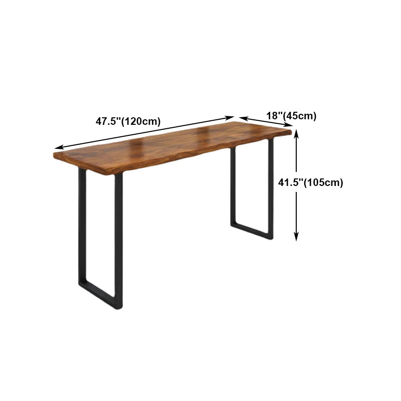 Industrial Bar Table Pine Wood Bar Dining Table with Sled Base Clearhalo 'Bar Furniture' 'Bar Tables' 'bar_tables' 'Furniture' 'furniture_bar_tables' 'Kitchen & Dining Furniture' 4874835