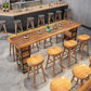 Rectangle Bar Table Contemporary Wood Bar Table with Sled Base 78.7"L x 17.7"W x 41.3"H Without Chairs Clearhalo 'Bar Furniture' 'Bar Tables' 'bar_tables' 'furn' 'furn_bar_tables' 'Furniture' 'furniture_bar_tables' 'Kitchen & Dining Furniture' 4874843