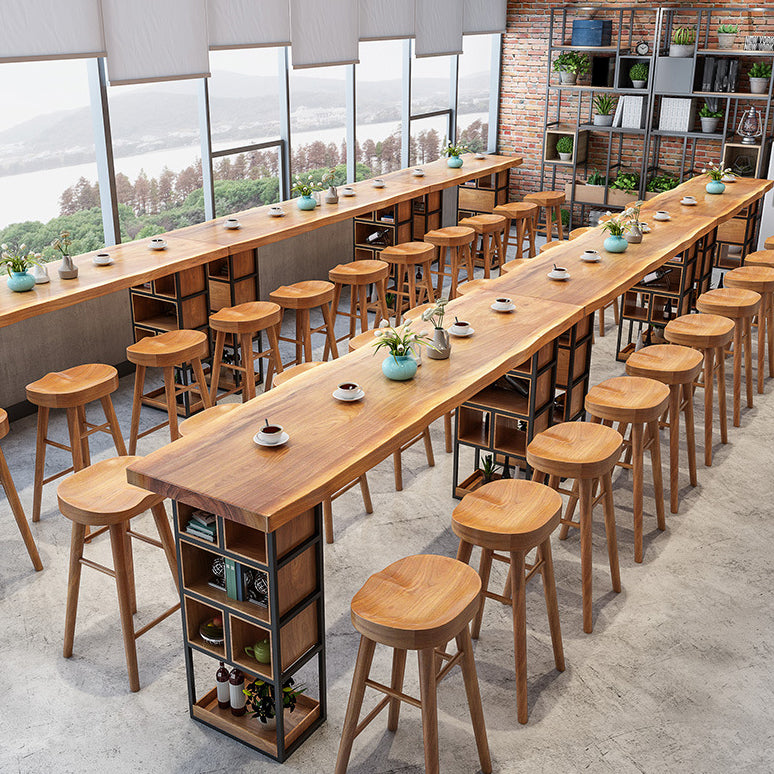 Rectangle Bar Table Contemporary Wood Bar Table with Sled Base Clearhalo 'Bar Furniture' 'Bar Tables' 'bar_tables' 'furn' 'furn_bar_tables' 'Furniture' 'furniture_bar_tables' 'Kitchen & Dining Furniture' 4874844