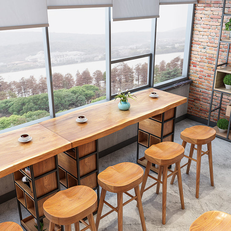 Rectangle Bar Table Contemporary Wood Bar Table with Sled Base Clearhalo 'Bar Furniture' 'Bar Tables' 'bar_tables' 'furn' 'furn_bar_tables' 'Furniture' 'furniture_bar_tables' 'Kitchen & Dining Furniture' 4874846