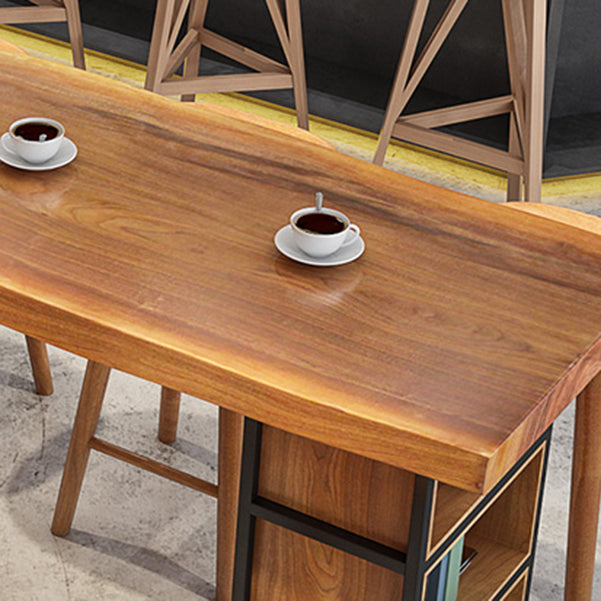 Rectangle Bar Table Contemporary Wood Bar Table with Sled Base Clearhalo 'Bar Furniture' 'Bar Tables' 'bar_tables' 'furn' 'furn_bar_tables' 'Furniture' 'furniture_bar_tables' 'Kitchen & Dining Furniture' 4874848