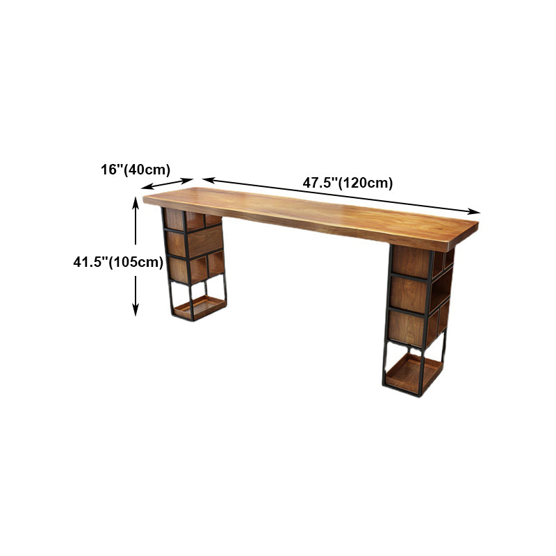Rectangle Bar Table Contemporary Wood Bar Table with Sled Base Clearhalo 'Bar Furniture' 'Bar Tables' 'bar_tables' 'furn' 'furn_bar_tables' 'Furniture' 'furniture_bar_tables' 'Kitchen & Dining Furniture' 4874851