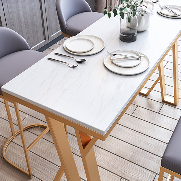 Traditional Luxury Bar Dining Table Rectangle Bar Table with Sled Base Clearhalo 'Bar Furniture' 'Bar Tables' 'bar_tables' 'furn' 'furn_bar_tables' 'Furniture' 'furniture_bar_tables' 'Kitchen & Dining Furniture' 4874863