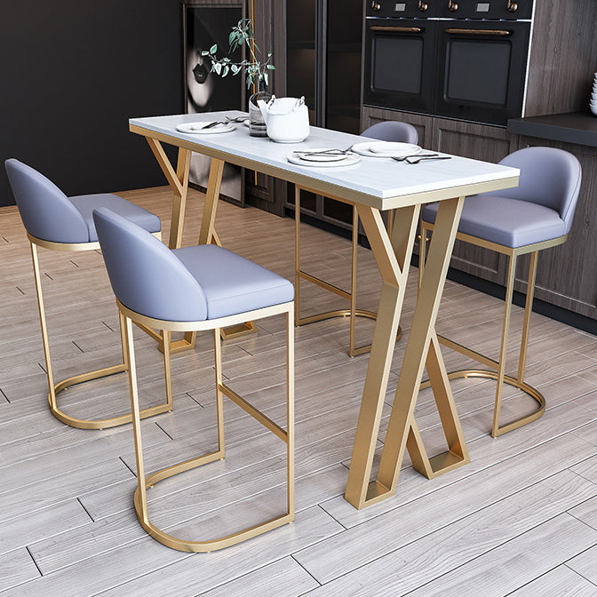 Traditional Luxury Bar Dining Table Rectangle Bar Table with Sled Base Clearhalo 'Bar Furniture' 'Bar Tables' 'bar_tables' 'furn' 'furn_bar_tables' 'Furniture' 'furniture_bar_tables' 'Kitchen & Dining Furniture' 4874866
