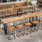 Industrial Bar Dining Table Pine Wood Bar Table with Trestle Base Clearhalo 'Bar Furniture' 'Bar Tables' 'bar_tables' 'Furniture' 'furniture_bar_tables' 'Kitchen & Dining Furniture' 4874879