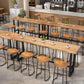 Industrial Bar Dining Table Pine Wood Bar Table with Trestle Base Clearhalo 'Bar Furniture' 'Bar Tables' 'bar_tables' 'Furniture' 'furniture_bar_tables' 'Kitchen & Dining Furniture' 4874885
