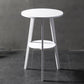Simple Style Round Bar Table Wood Top Pub Table for Coffee Shop 24"L x 24"W x 35"H White Without Chairs Clearhalo 'Bar Furniture' 'Bar Tables' 'bar_tables' 'furn' 'furn_bar_tables' 'Furniture' 'furniture_bar_tables' 'Kitchen & Dining Furniture' 4874907