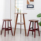 Simple Style Round Bar Table Wood Top Pub Table for Coffee Shop 24"L x 24"W x 35"H Walnut Without Chairs Clearhalo 'Bar Furniture' 'Bar Tables' 'bar_tables' 'furn' 'furn_bar_tables' 'Furniture' 'furniture_bar_tables' 'Kitchen & Dining Furniture' 4874908