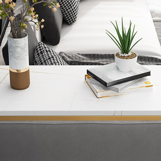 Nordic Bar Table Stone Top Iron Base Pub Table with Shelf , Only Table Clearhalo 'Bar Furniture' 'Bar Tables' 'bar_tables' 'Furniture' 'furniture_bar_tables' 'Kitchen & Dining Furniture' 4874961