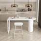 Simple 42-inch Height Bar Table Wood Top Bar Table, for Living Room 63"L x 19.7"W x 41.3"H White Without Chairs Clearhalo 'Bar Furniture' 'Bar Tables' 'bar_tables' 'furn' 'furn_bar_tables' 'Furniture' 'furniture_bar_tables' 'Kitchen & Dining Furniture' 4874972