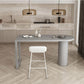 Simple 42-inch Height Bar Table Wood Top Bar Table, for Living Room 47"L x 20"W x 39"H Grey Without Chairs Clearhalo 'Bar Furniture' 'Bar Tables' 'bar_tables' 'furn' 'furn_bar_tables' 'Furniture' 'furniture_bar_tables' 'Kitchen & Dining Furniture' 4874977