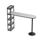 Modern Bar Table Stone Top Iron Base Pub Table with Shelf for Living Room, Only Table Black Without Chairs Clearhalo 'Bar Furniture' 'Bar Tables' 'bar_tables' 'furn' 'furn_bar_tables' 'Furniture' 'furniture_bar_tables' 'Kitchen & Dining Furniture' 4874990