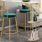 Living Room Stone Top Counter Table Iron Base 42-inch Height Glam Style Bar Table Clearhalo 'Bar Furniture' 'Bar Tables' 'bar_tables' 'furn' 'furn_bar_tables' 'Furniture' 'furniture_bar_tables' 'Kitchen & Dining Furniture' 4875031