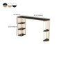 Living Room Stone Top Counter Table Iron Base 42-inch Height Glam Style Bar Table Clearhalo 'Bar Furniture' 'Bar Tables' 'bar_tables' 'furn' 'furn_bar_tables' 'Furniture' 'furniture_bar_tables' 'Kitchen & Dining Furniture' 4875034