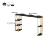 Living Room Stone Top Counter Table Iron Base 42-inch Height Glam Style Bar Table Clearhalo 'Bar Furniture' 'Bar Tables' 'bar_tables' 'furn' 'furn_bar_tables' 'Furniture' 'furniture_bar_tables' 'Kitchen & Dining Furniture' 4875034