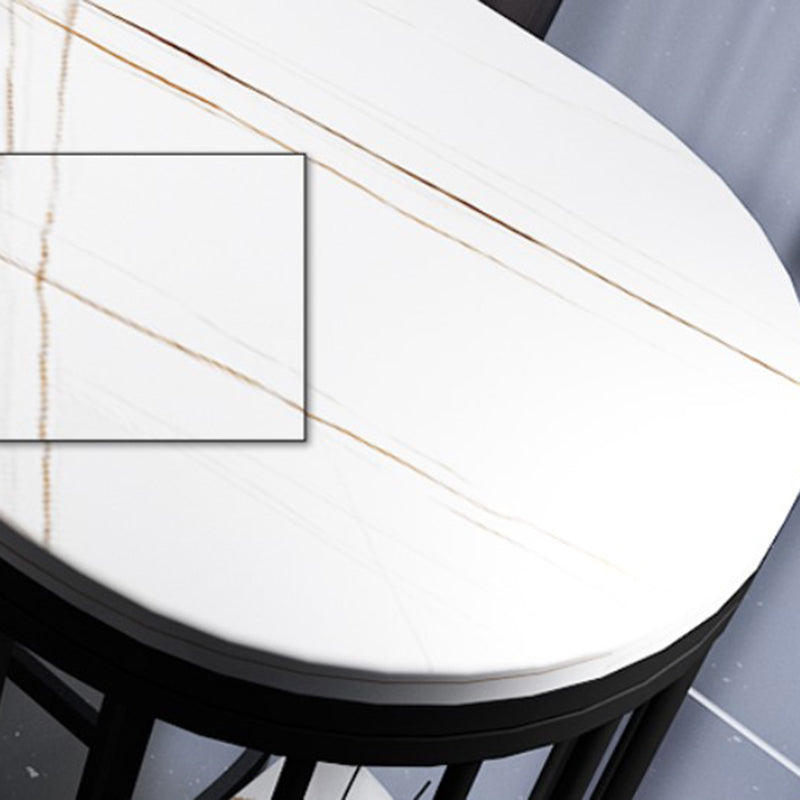 Dining Room Stone Top Counter Table Iron Base 42-inch Height Modern Bar Table Clearhalo 'Bar Furniture' 'Bar Tables' 'bar_tables' 'furn' 'furn_bar_tables' 'Furniture' 'furniture_bar_tables' 'Kitchen & Dining Furniture' 4875063