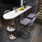 Dining Room Stone Top Counter Table Iron Base 42-inch Height Modern Bar Table Clearhalo 'Bar Furniture' 'Bar Tables' 'bar_tables' 'furn' 'furn_bar_tables' 'Furniture' 'furniture_bar_tables' 'Kitchen & Dining Furniture' 4875069