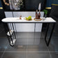 Dining Room Stone Top Counter Table Iron Base 42-inch Height Modern Bar Table Clearhalo 'Bar Furniture' 'Bar Tables' 'bar_tables' 'furn' 'furn_bar_tables' 'Furniture' 'furniture_bar_tables' 'Kitchen & Dining Furniture' 4875070