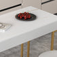 Kitchen Stone Top Counter Table Metal Base 42-inch Height Contemporary Bar Table Clearhalo 'Bar Furniture' 'Bar Tables' 'bar_tables' 'furn' 'furn_bar_tables' 'Furniture' 'furniture_bar_tables' 'Kitchen & Dining Furniture' 4875084